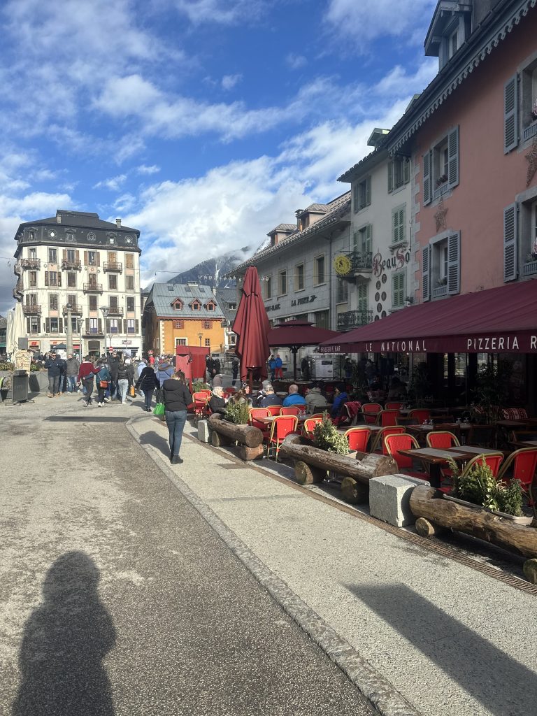 Chamonix streets and terraces